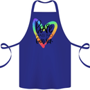 LGBT Love Has No Gender Gay Pride Day Cotton Apron 100% Organic Royal Blue