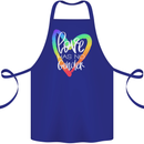 LGBT Love Has No Gender Gay Pride Day Cotton Apron 100% Organic Royal Blue