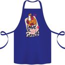 LGBT Love Has No Gender Gay Pride Day Cotton Apron 100% Organic Royal Blue