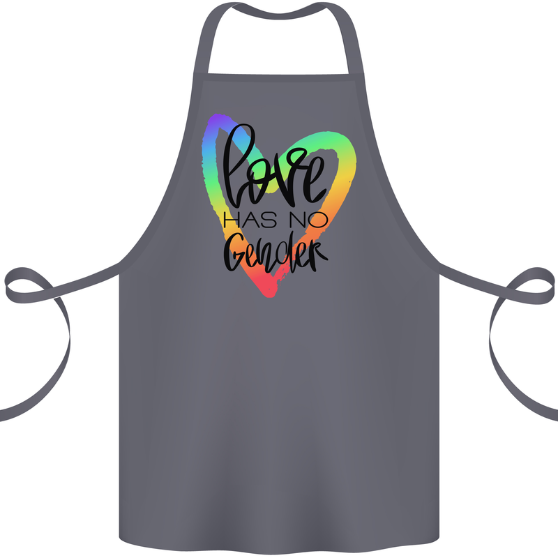 LGBT Love Has No Gender Gay Pride Day Cotton Apron 100% Organic Steel