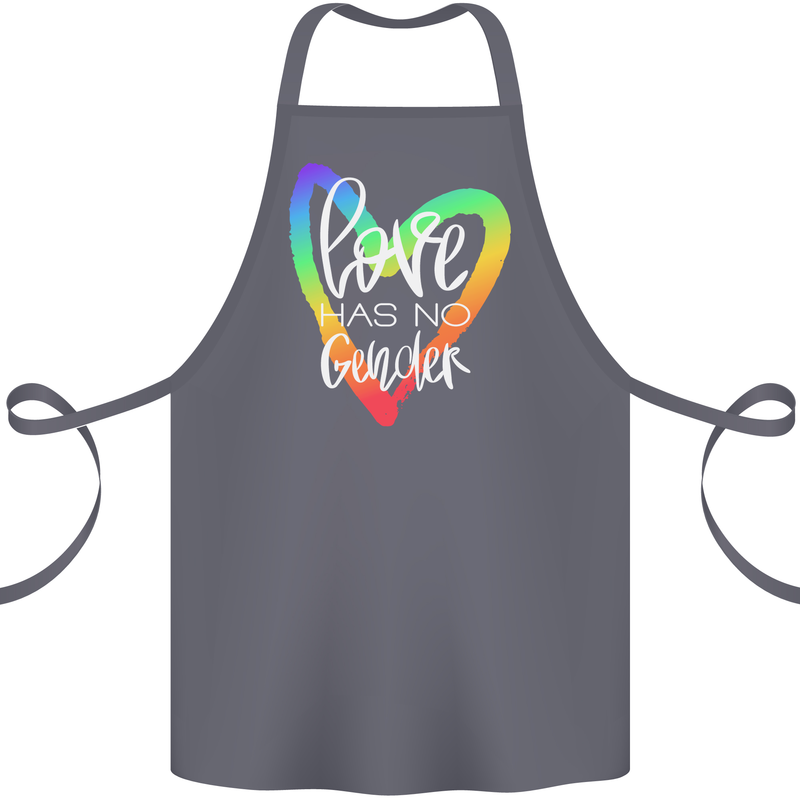 LGBT Love Has No Gender Gay Pride Day Cotton Apron 100% Organic Steel