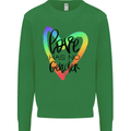 LGBT Love Has No Gender Gay Pride Day Kids Sweatshirt Jumper Irish Green