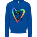 LGBT Love Has No Gender Gay Pride Day Kids Sweatshirt Jumper Royal Blue