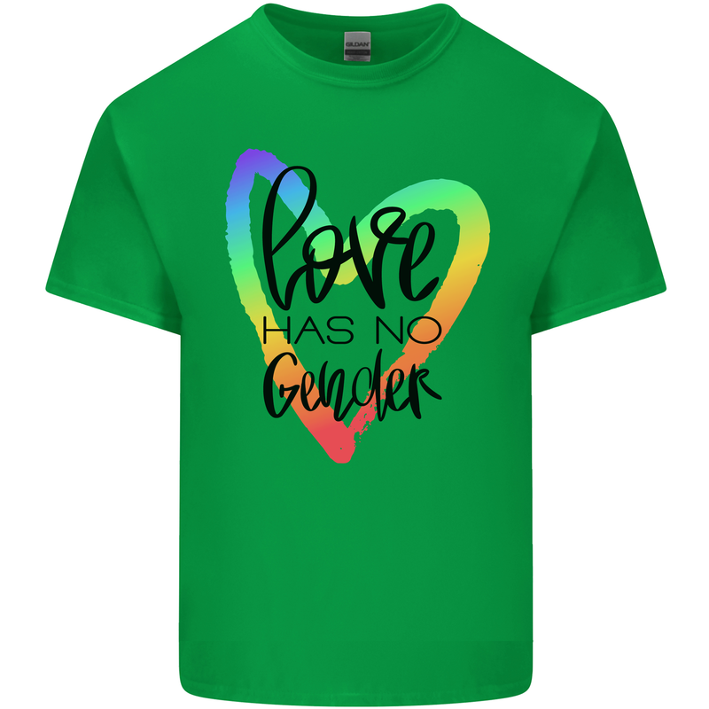 LGBT Love Has No Gender Gay Pride Day Kids T-Shirt Childrens Irish Green