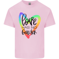 LGBT Love Has No Gender Gay Pride Day Kids T-Shirt Childrens Light Pink