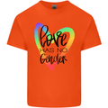 LGBT Love Has No Gender Gay Pride Day Kids T-Shirt Childrens Orange