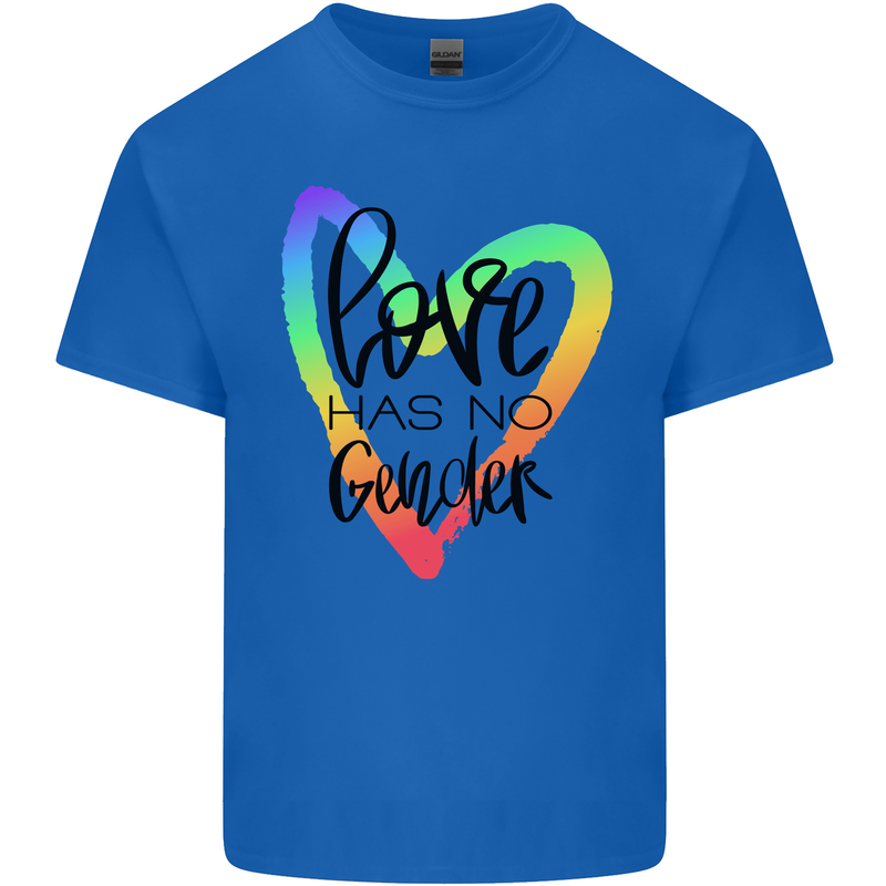 LGBT Love Has No Gender Gay Pride Day Kids T-Shirt Childrens Royal Blue