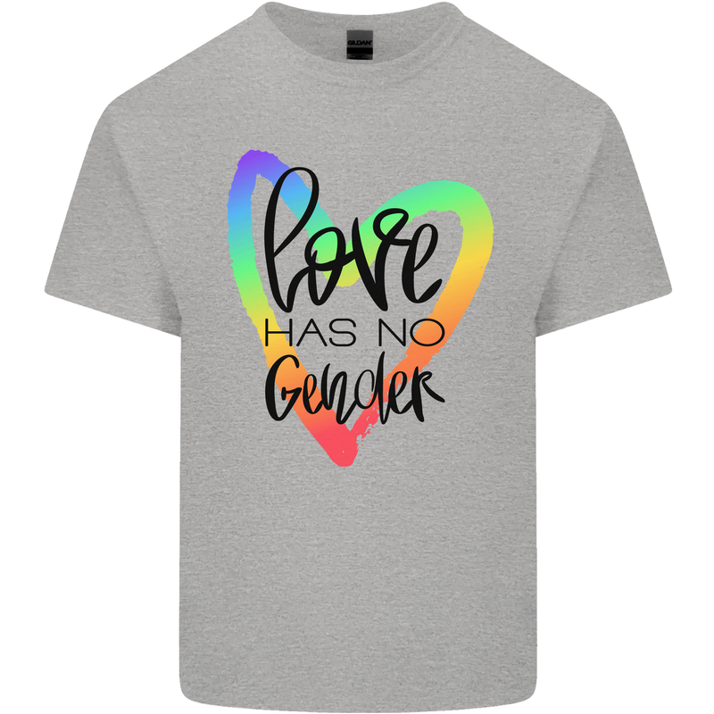 LGBT Love Has No Gender Gay Pride Day Kids T-Shirt Childrens Sports Grey
