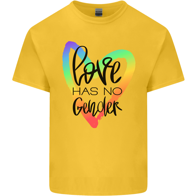 LGBT Love Has No Gender Gay Pride Day Kids T-Shirt Childrens Yellow