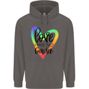 LGBT Love Has No Gender Gay Pride Day Mens 80% Cotton Hoodie Charcoal