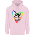 LGBT Love Has No Gender Gay Pride Day Mens 80% Cotton Hoodie Light Pink