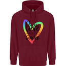 LGBT Love Has No Gender Gay Pride Day Mens 80% Cotton Hoodie Maroon
