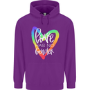 LGBT Love Has No Gender Gay Pride Day Mens 80% Cotton Hoodie Purple