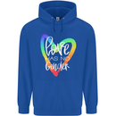 LGBT Love Has No Gender Gay Pride Day Mens 80% Cotton Hoodie Royal Blue