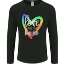 LGBT Love Has No Gender Gay Pride Day Mens Long Sleeve T-Shirt Black