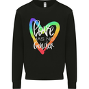 LGBT Love Has No Gender Gay Pride Day Mens Sweatshirt Jumper Black