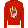LGBT Love Has No Gender Gay Pride Day Mens Sweatshirt Jumper Bright Red