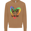 LGBT Love Has No Gender Gay Pride Day Mens Sweatshirt Jumper Caramel Latte