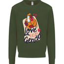 LGBT Love Has No Gender Gay Pride Day Mens Sweatshirt Jumper Forest Green