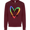 LGBT Love Has No Gender Gay Pride Day Mens Sweatshirt Jumper Maroon