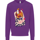LGBT Love Has No Gender Gay Pride Day Mens Sweatshirt Jumper Purple