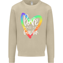 LGBT Love Has No Gender Gay Pride Day Mens Sweatshirt Jumper Sand