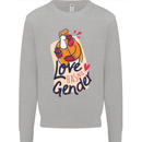 LGBT Love Has No Gender Gay Pride Day Mens Sweatshirt Jumper Sports Grey