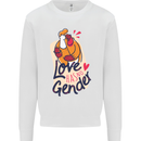 LGBT Love Has No Gender Gay Pride Day Mens Sweatshirt Jumper White