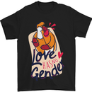 LGBT Love Has No Gender Gay Pride Day Mens T-Shirt Cotton Gildan Black