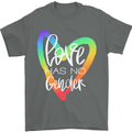 LGBT Love Has No Gender Gay Pride Day Mens T-Shirt Cotton Gildan Charcoal