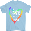 LGBT Love Has No Gender Gay Pride Day Mens T-Shirt Cotton Gildan Light Blue
