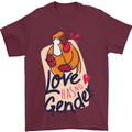 LGBT Love Has No Gender Gay Pride Day Mens T-Shirt Cotton Gildan Maroon
