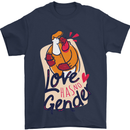 LGBT Love Has No Gender Gay Pride Day Mens T-Shirt Cotton Gildan Navy Blue