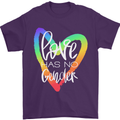 LGBT Love Has No Gender Gay Pride Day Mens T-Shirt Cotton Gildan Purple