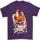 LGBT Love Has No Gender Gay Pride Day Mens T-Shirt Cotton Gildan Purple