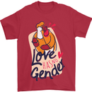 LGBT Love Has No Gender Gay Pride Day Mens T-Shirt Cotton Gildan Red