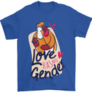 LGBT Love Has No Gender Gay Pride Day Mens T-Shirt Cotton Gildan Royal Blue