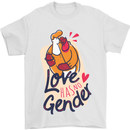 LGBT Love Has No Gender Gay Pride Day Mens T-Shirt Cotton Gildan White