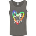 LGBT Love Has No Gender Gay Pride Day Mens Vest Tank Top Charcoal