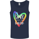 LGBT Love Has No Gender Gay Pride Day Mens Vest Tank Top Navy Blue