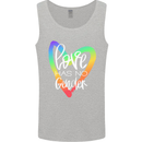 LGBT Love Has No Gender Gay Pride Day Mens Vest Tank Top Sports Grey