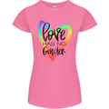 LGBT Love Has No Gender Gay Pride Day Womens Petite Cut T-Shirt Azalea