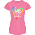 LGBT Love Has No Gender Gay Pride Day Womens Petite Cut T-Shirt Azalea