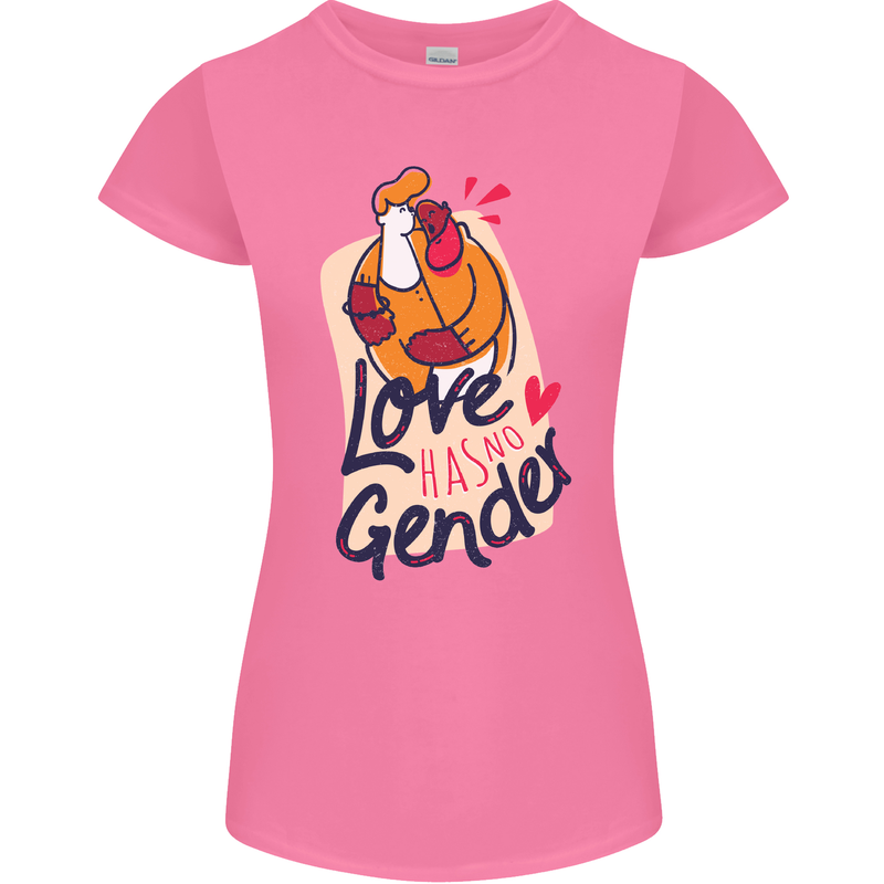 LGBT Love Has No Gender Gay Pride Day Womens Petite Cut T-Shirt Azalea