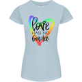 LGBT Love Has No Gender Gay Pride Day Womens Petite Cut T-Shirt Light Blue