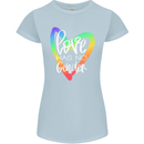 LGBT Love Has No Gender Gay Pride Day Womens Petite Cut T-Shirt Light Blue