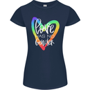 LGBT Love Has No Gender Gay Pride Day Womens Petite Cut T-Shirt Navy Blue