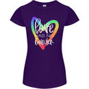 LGBT Love Has No Gender Gay Pride Day Womens Petite Cut T-Shirt Purple
