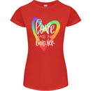 LGBT Love Has No Gender Gay Pride Day Womens Petite Cut T-Shirt Red