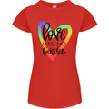 LGBT Love Has No Gender Gay Pride Day Womens Petite Cut T-Shirt Red